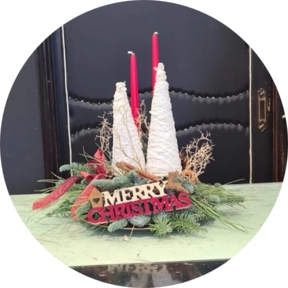 Centrotavola albero bianco